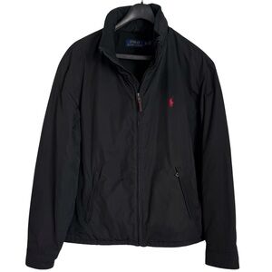 POLO Ralph Lauren Men’s XL Black Harrington Fleece Lined Jacket Full Zip Pony